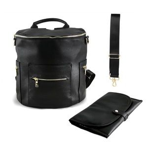 BandNew PU Leather Diaper Bag Backpack 🎒